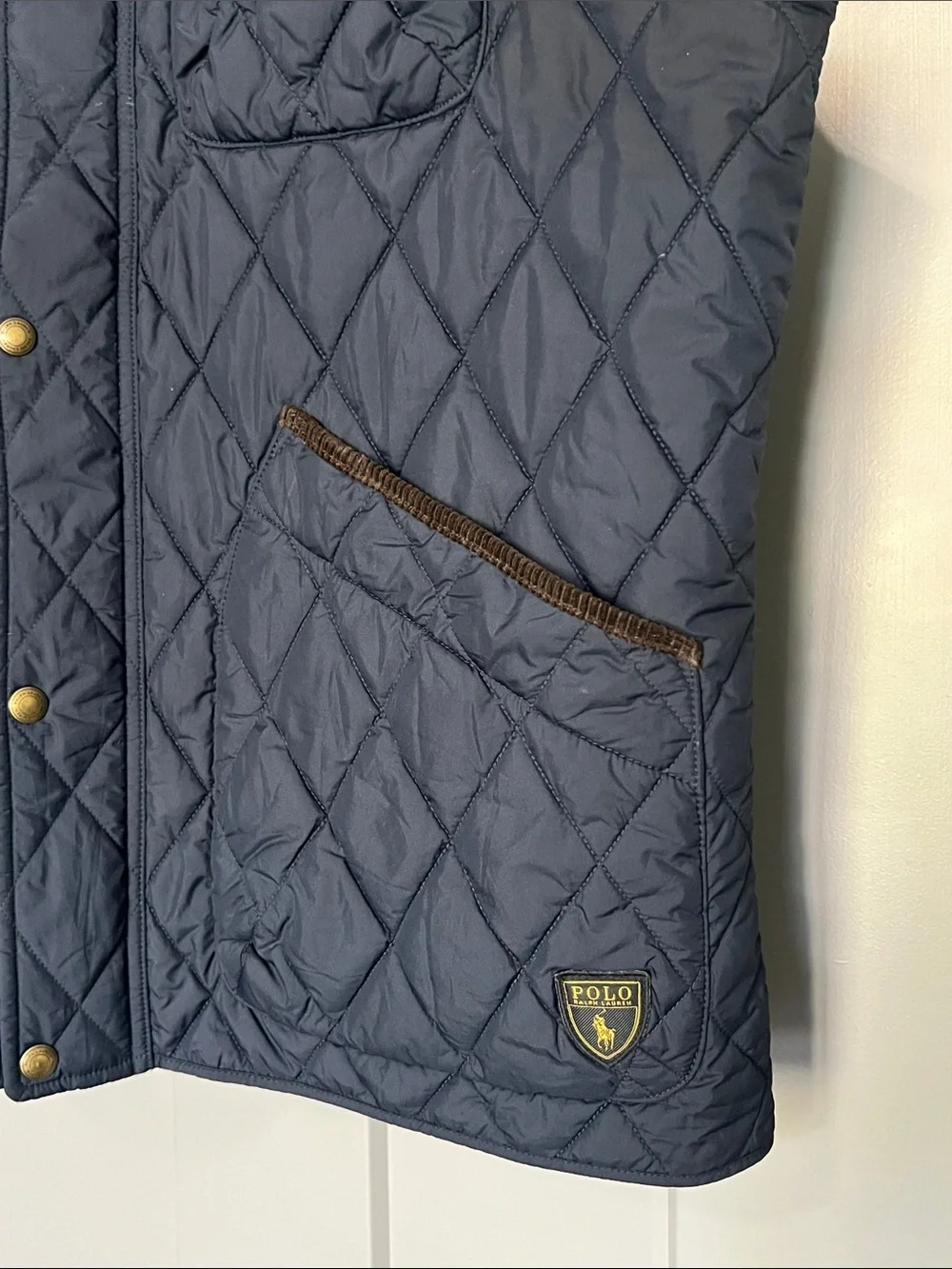 Polo by Ralph Lauren Navy Diamond-Quilted Men's Vest Size XL
